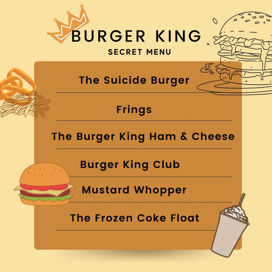 Burger King Secret Menu List